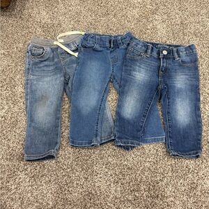 Toddler Blue Denim Jeans Trio